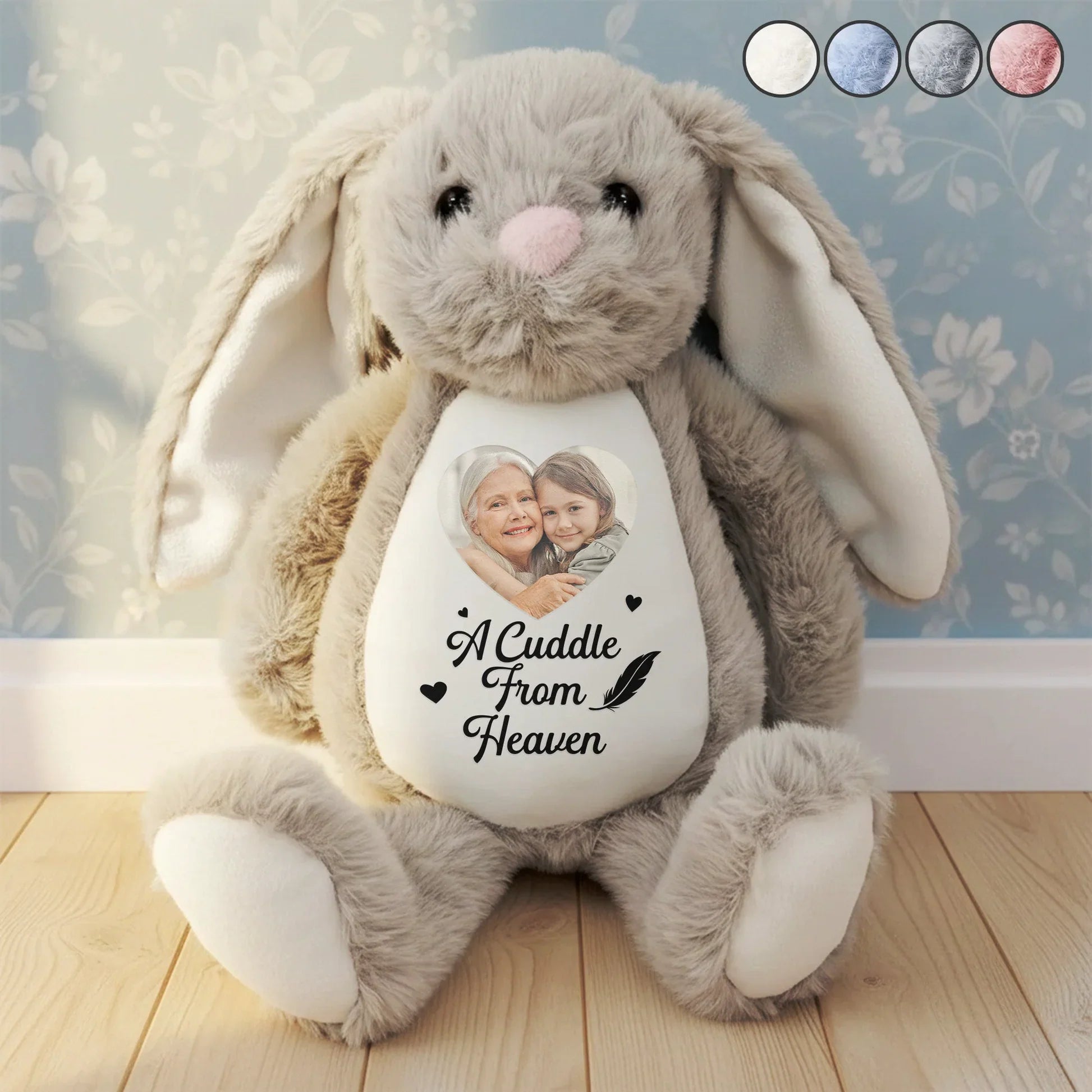 Personalized Memorial Stuffed Bunny for Kids - A Cuddle From Heaven Gift Plaything MagicInPrints