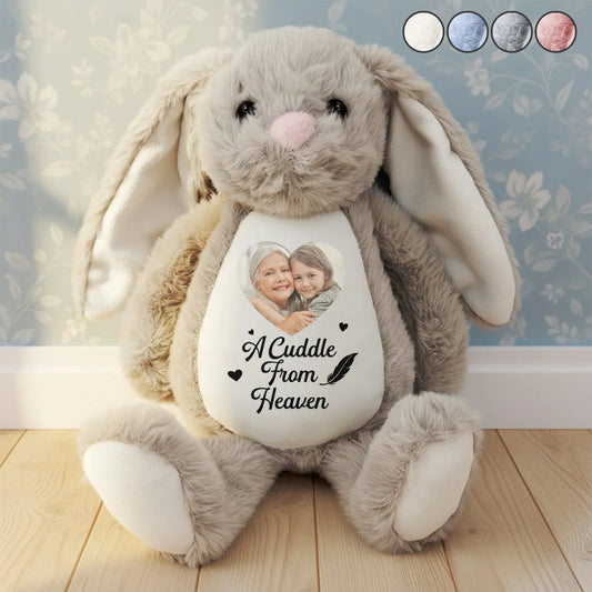 Personalized Memorial Stuffed Bunny for Kids - A Cuddle From Heaven Gift Plaything MagicInPrints