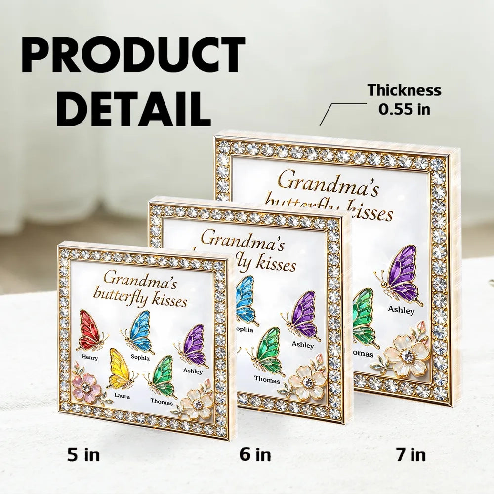 Personalized Butterfly Wall Art for Grandma - Family Names Display Plaque MagicInPrints