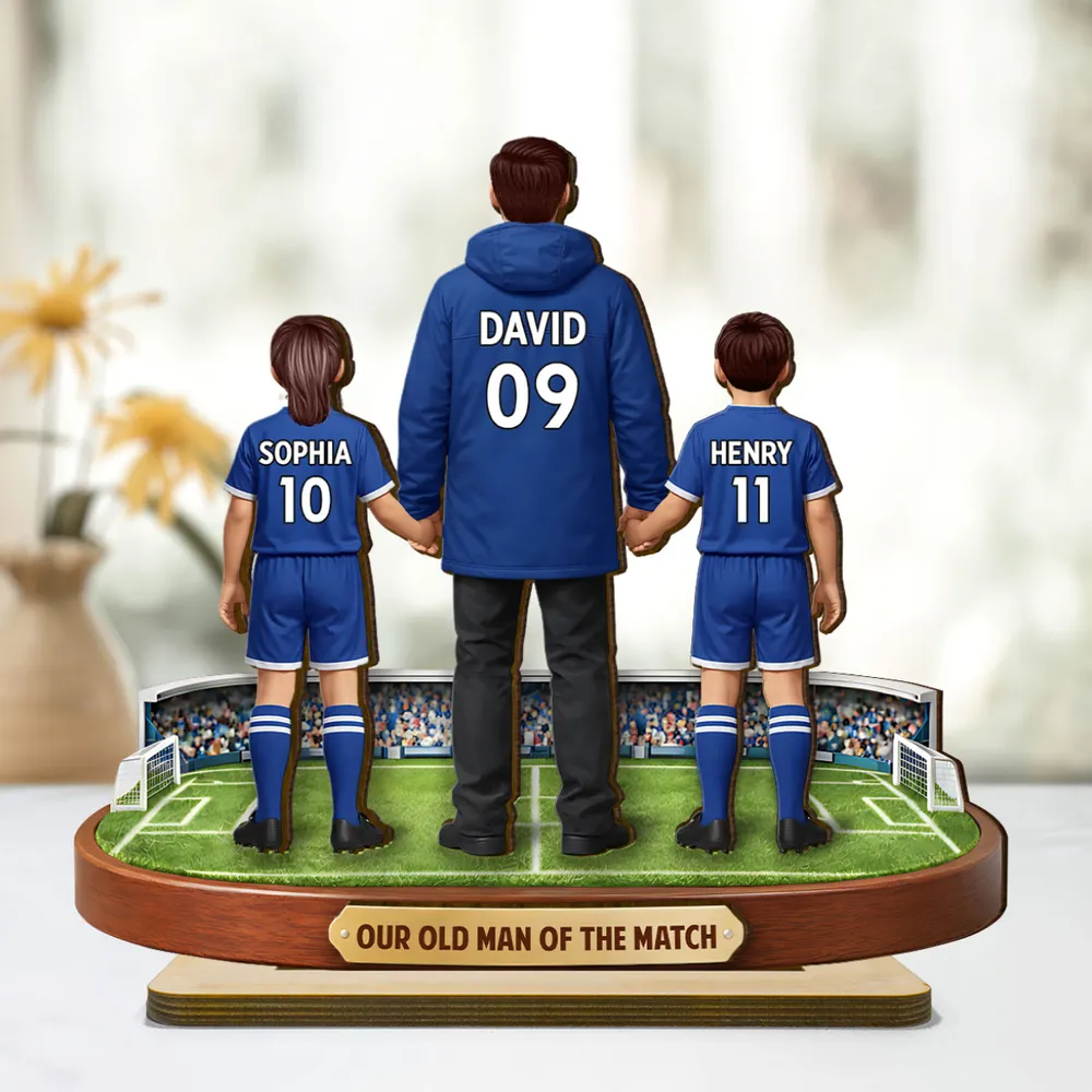 Personalized Soccer Family Figurine for Dad - Father's Day Gift Plaque MagicInPrints
