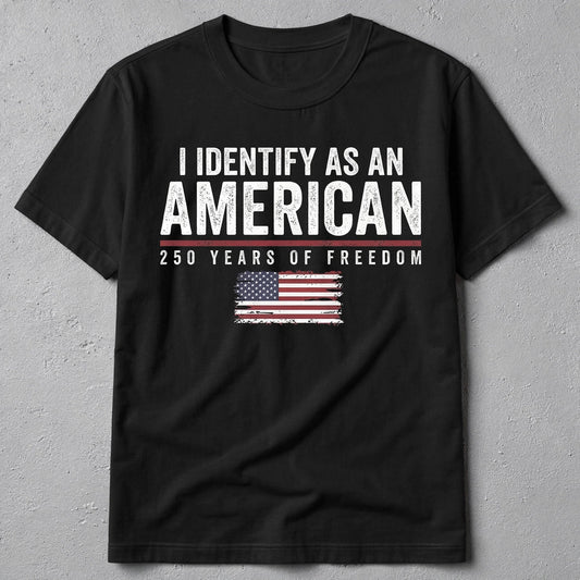 Patriotic T-Shirt for Adults - American Identity 250 Years of Freedom Cloth MagicInPrints
