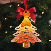 Load image into Gallery viewer, “Celebrate Your Family Tree” - Custom Glass Family Tree Ornament - Personalized Gift for Family Members Ornament MagicInPrints
