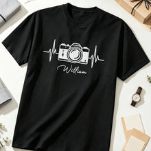 Load image into Gallery viewer, Personalized Classic Tee Photography Heartbeat Gift for Him/Her
