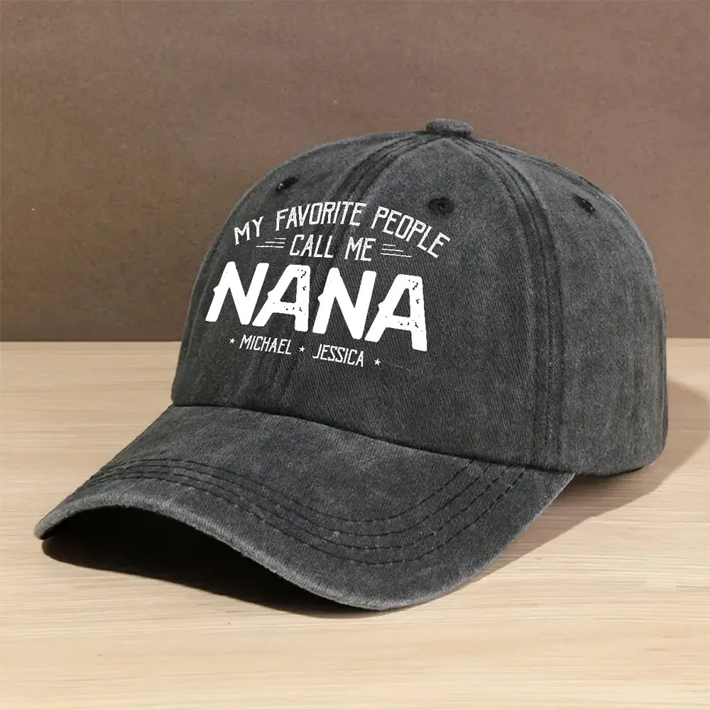 Personalized Grandma Hat for Family - Custom Names Gift Hat MagicInPrints