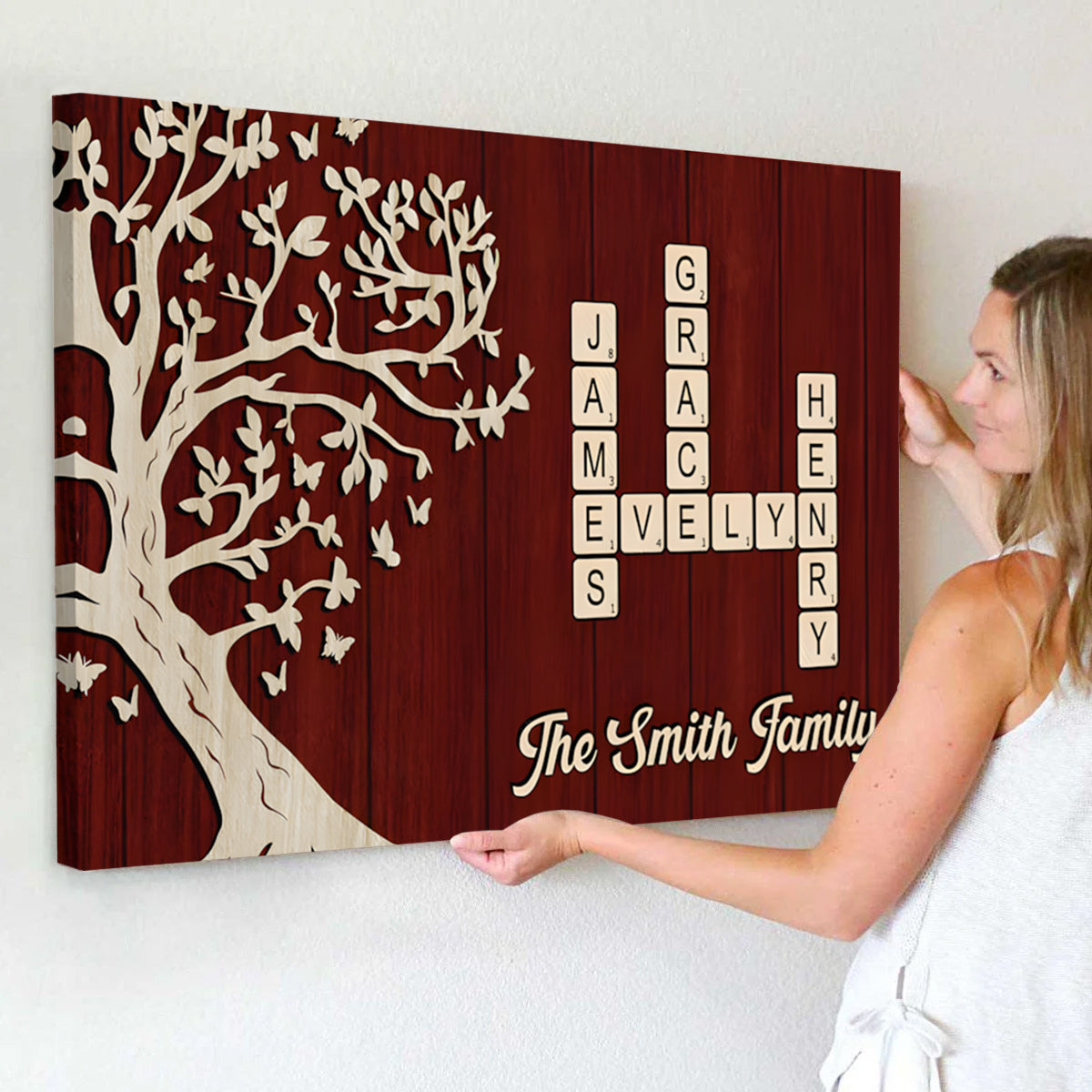 Personalized Family Name Wooden Wall Art with Tree Design - Home Decor Gift Other MagicInPrints