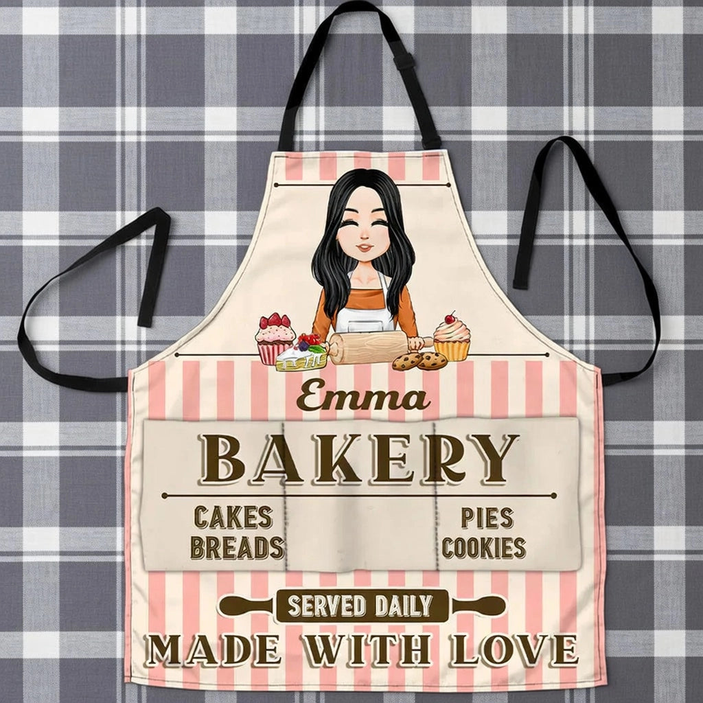 Personalized Bakery Apron for Women - Custom Name Chef Gift for Baking Lovers Kitchen Supplies MagicInPrints