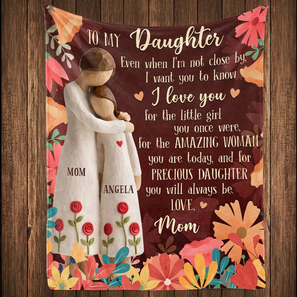 Personalized Fleece Blanket for Daughter - Sentimental Gift from Mom Blanket MagicInPrints