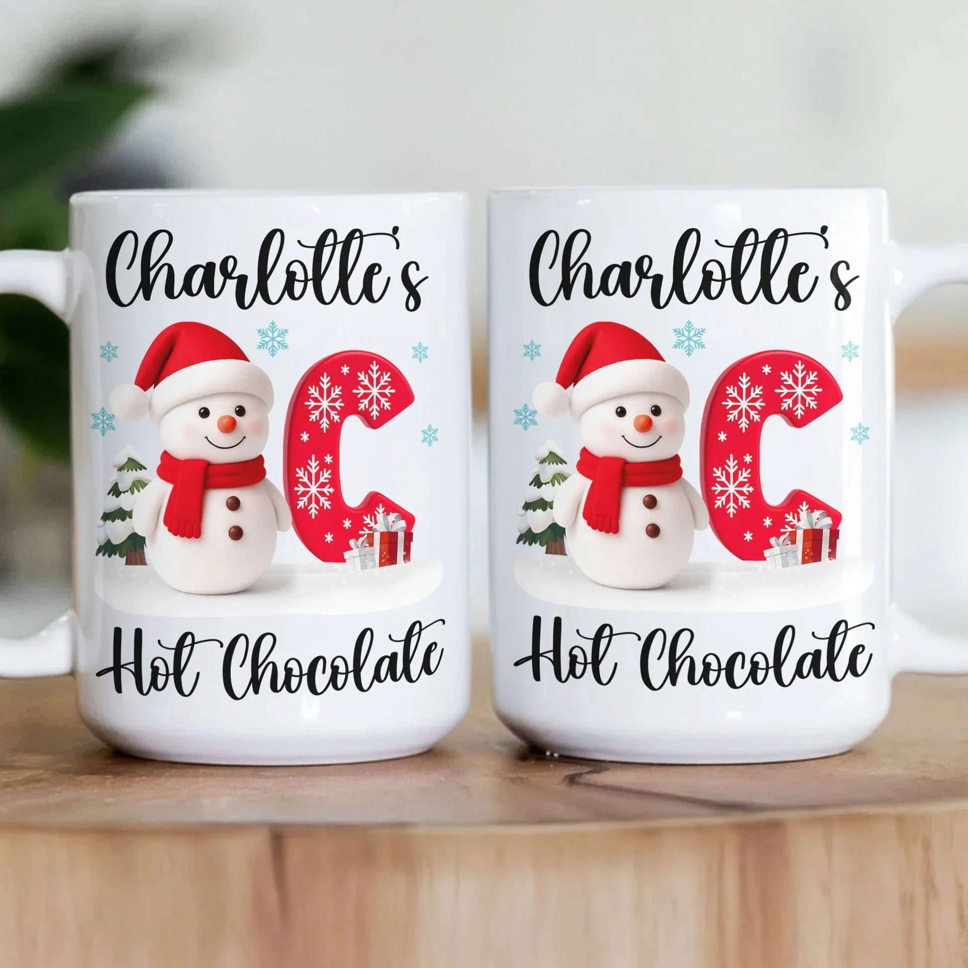 Personalized Christmas Mug for Kids with Snowman Design - Holiday Hot Chocolate Gift Cup MagicInPrints