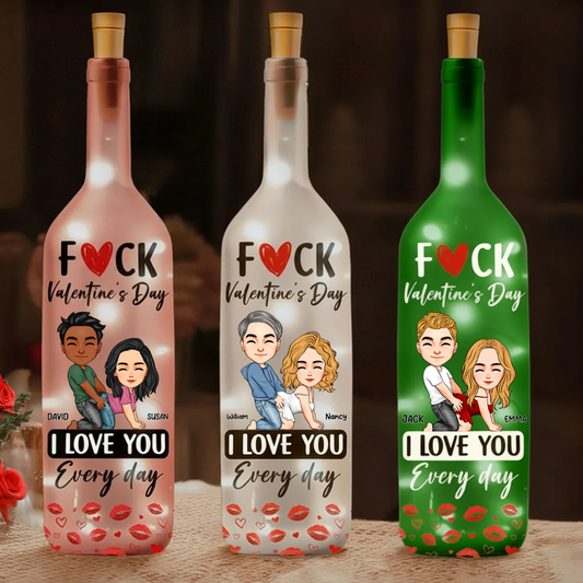 Custom LED Wine Bottle Lamp for Couples - Romantic Everyday Gift Lamp MagicInPrints