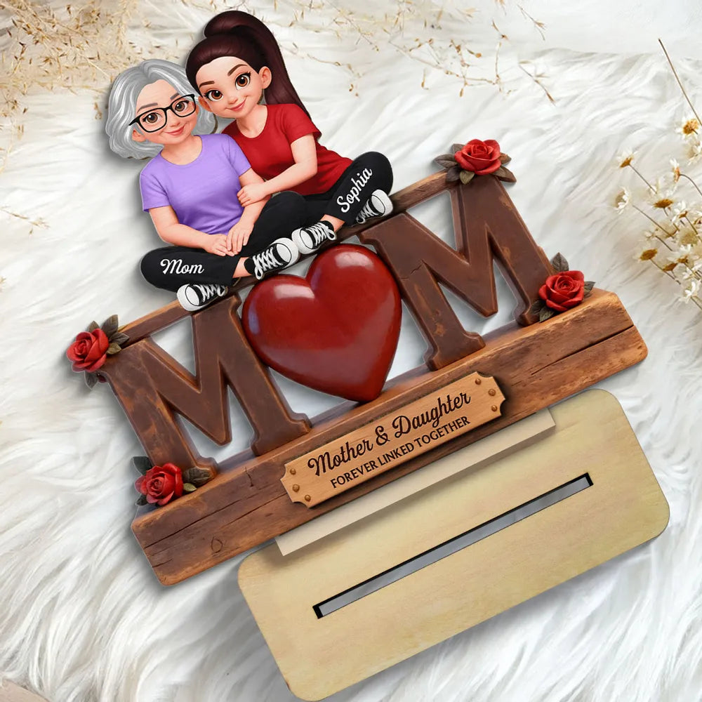 Personalized Mother Daughter Figurine Gift - Sentimental Home Decor for Mother's Day Plaque MagicInPrints
