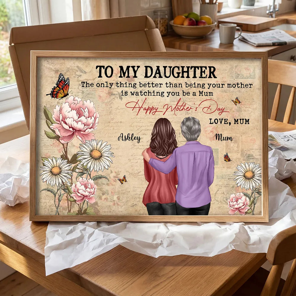 Personalized Canvas Print for Daughter and Mum - Mother's Day Gift Poster or Canvas MagicInPrints
