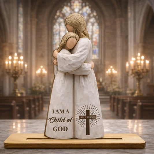 Personalized Wooden Figurine for Christians - Child of God Keepsake Plaque MagicInPrints