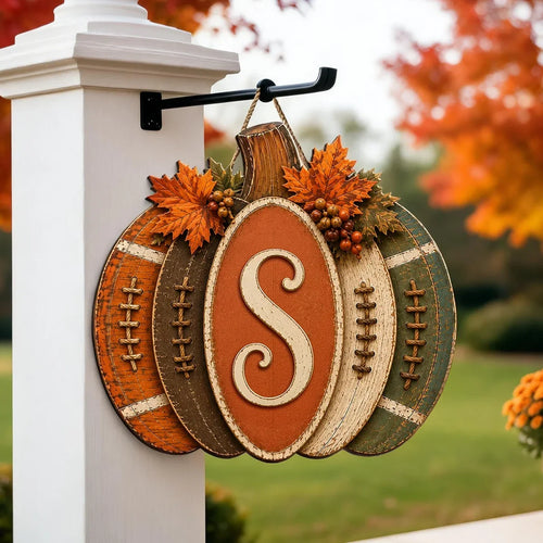 Personalized Autumn Pumpkin Wooden Sign Gift for Family