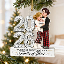 Load image into Gallery viewer, Personalized Acrylic Ornament for New Parents | Family Christmas Gift
