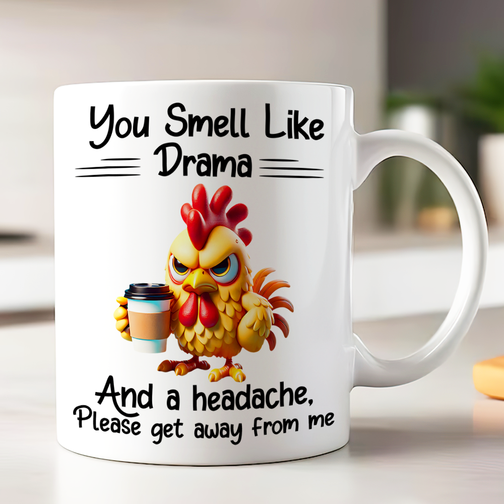 Funny Animal Coffee Mug - You Smell Like Drama Coffee Mug PopCulturePrints