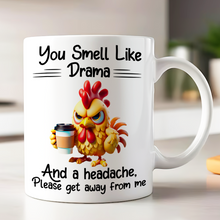 Load image into Gallery viewer, Funny Animal Coffee Mug - You Smell Like Drama Coffee Mug PopCulturePrints
