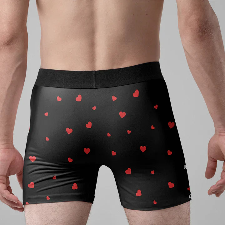 Personalized Men's Boxer Briefs Romantic Gift - Valentine's Day Underwear MagicInPrints