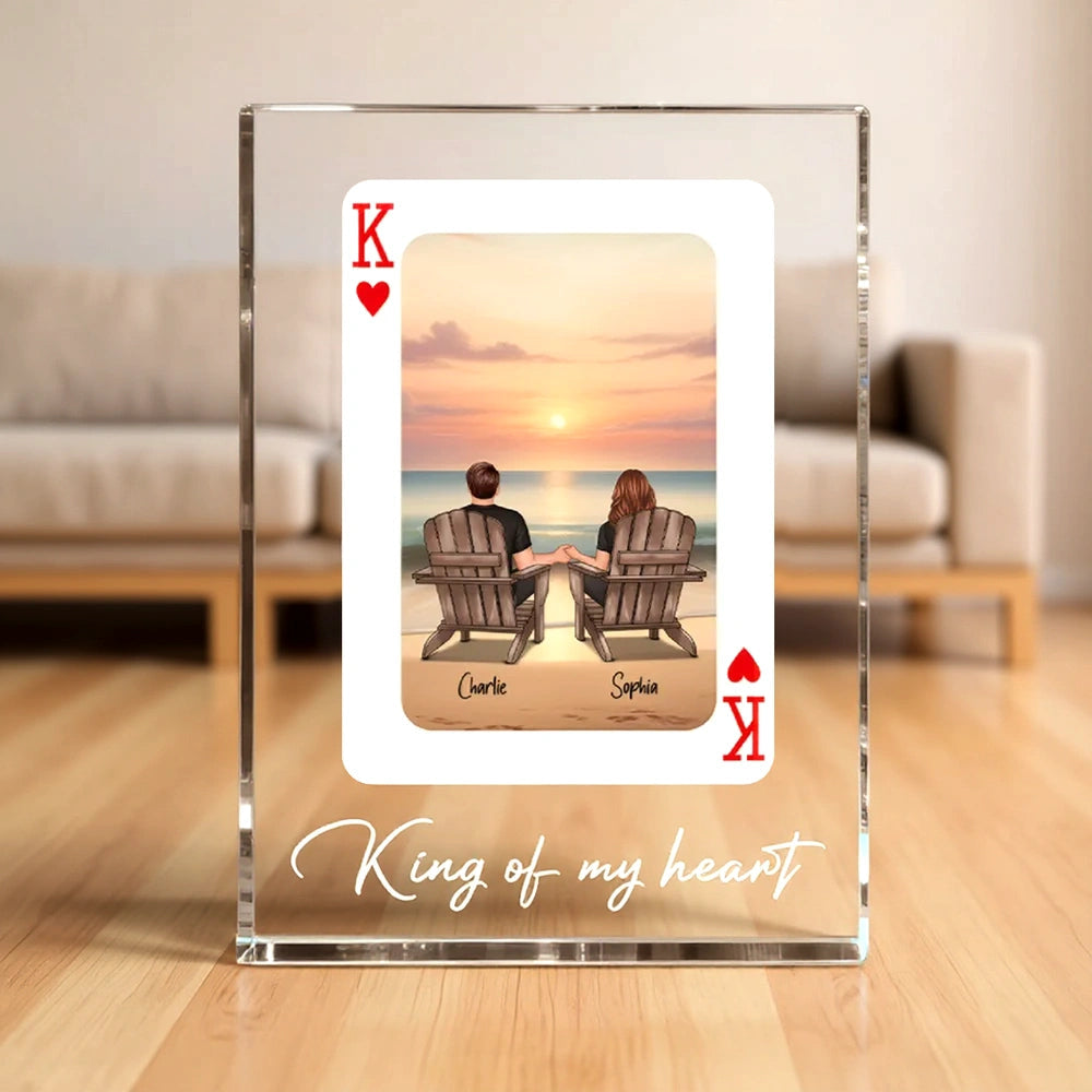 Personalized Crystal Photo Block for Couples - Romantic Gift for Anniversaries Plaque MagicInPrints