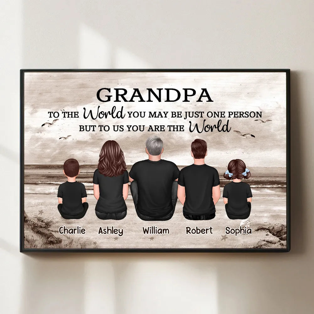 Personalized Family Canvas Print for Grandpa - Sentimental Gift for Grandparents Poster or Canvas MagicInPrints