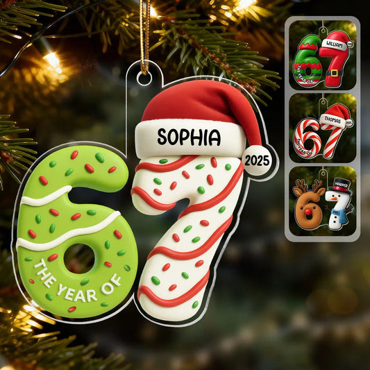 Personalized Christmas Ornament for Kids - Festive Holiday Decoration 2025 Ornament MagicInPrints