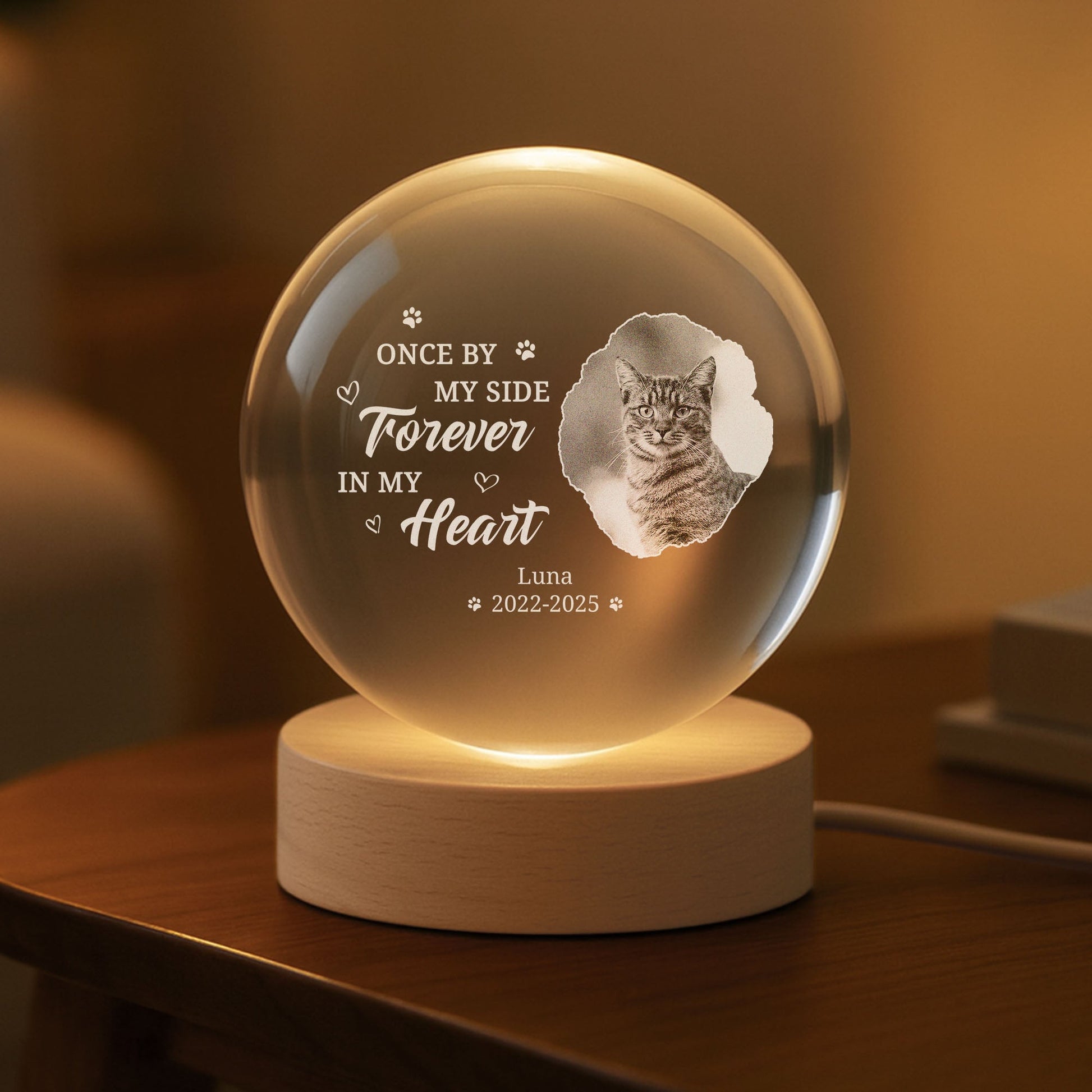 Personalized Pet Memorial LED Lamp for Dog Lovers - Sentimental Keepsake Lamp MagicInPrints