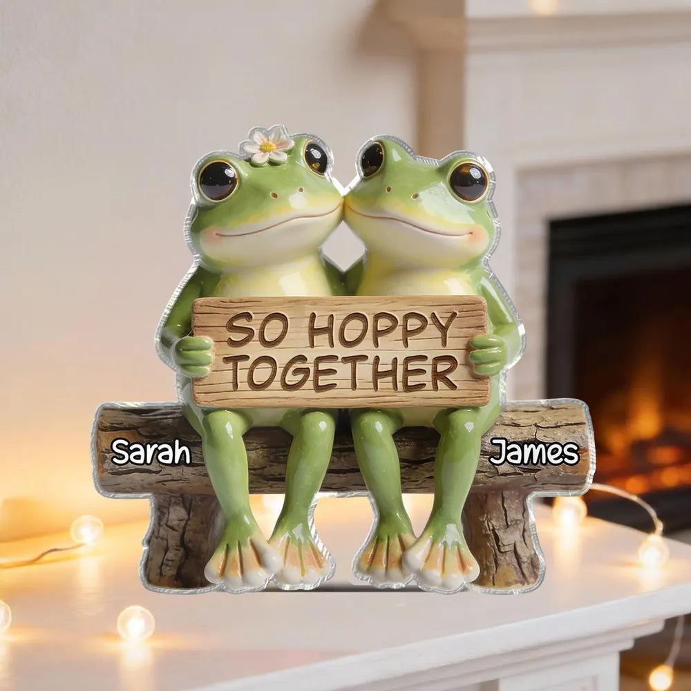 Personalized Frog Couple Figurine for Couples - Romantic Gift Plaque MagicInPrints