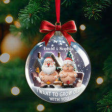 Load image into Gallery viewer, &quot;I Want to Grow Old With You&quot; - Funny Old Couple Personalized Christmas Ornament Ornament MagicInPrints
