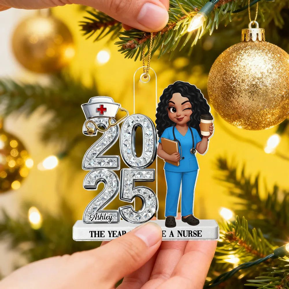 Personalized Nurse Ornament 2025 for New Graduates - Celebrate New Beginnings Ornament MagicInPrints