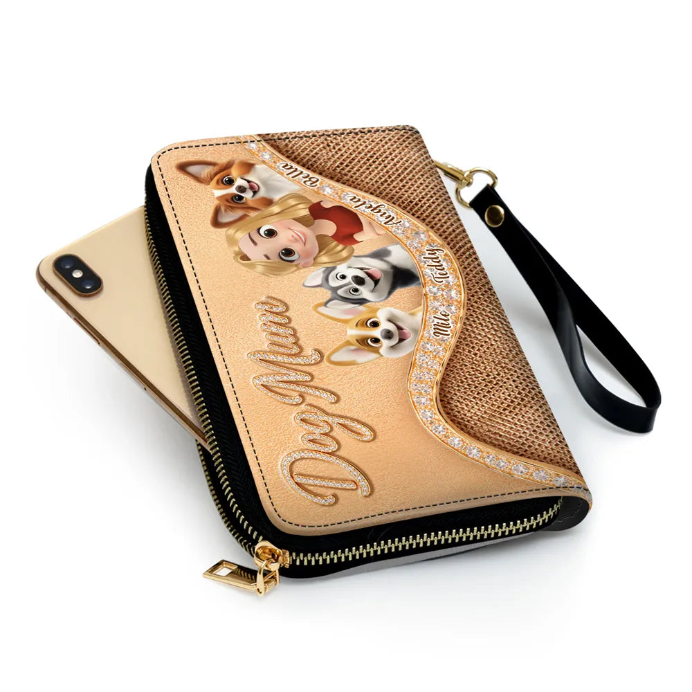 Personalized Dog Mom Wallet for Women with Cute Cartoon Design - Perfect Gift for Pet Lovers Bag MagicInPrints