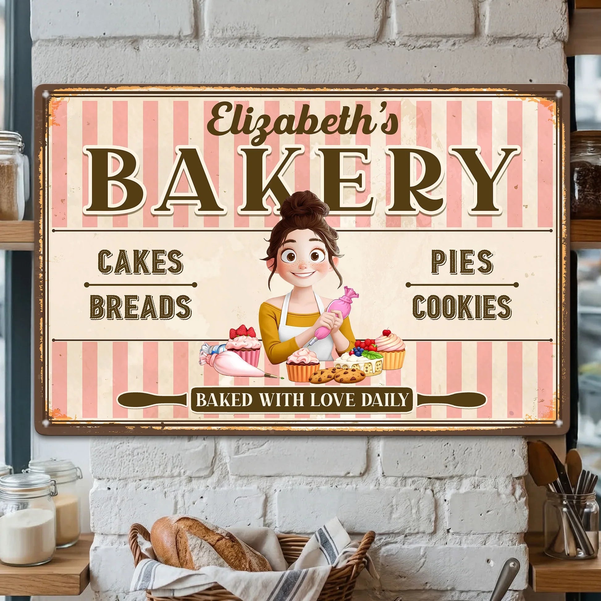 Personalized Bakery Sign for Home Bakers - Custom Kitchen Decor Sign MagicInPrints