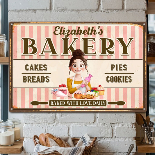 Personalized Bakery Sign for Home Bakers - Custom Kitchen Decor Sign MagicInPrints