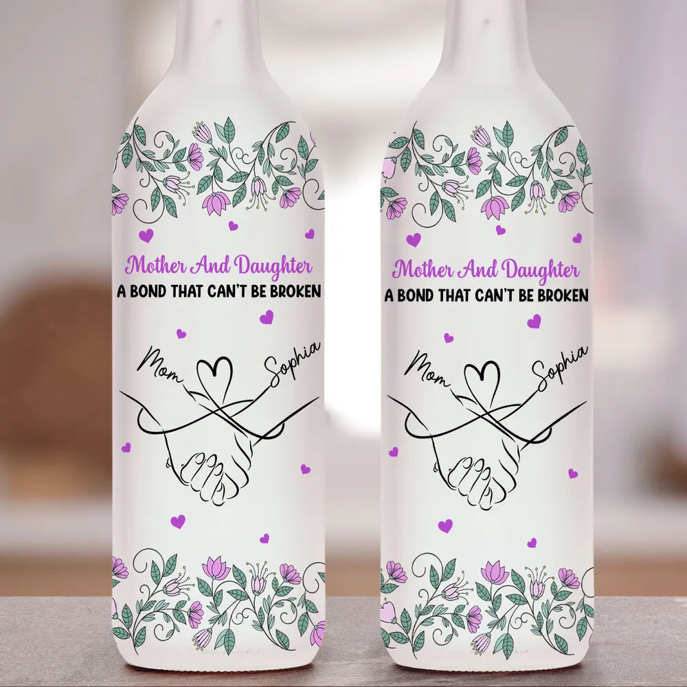 Personalized LED Wine Bottle Light for Mother and Daughter - Sentimental Gift Lamp MagicInPrints