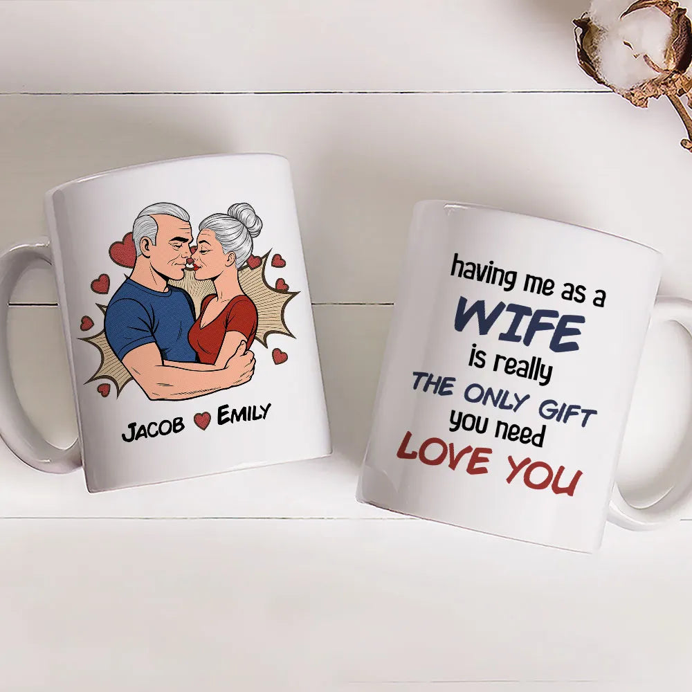 Personalized Couple Mug Set for Wife - Romantic Gift for Anniversary Cup MagicInPrints