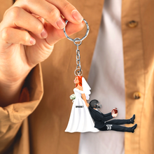 Load image into Gallery viewer, Personalized American Football Lover Keychain - Unique Gift for Sports Fans Keychains PopCulturePrints
