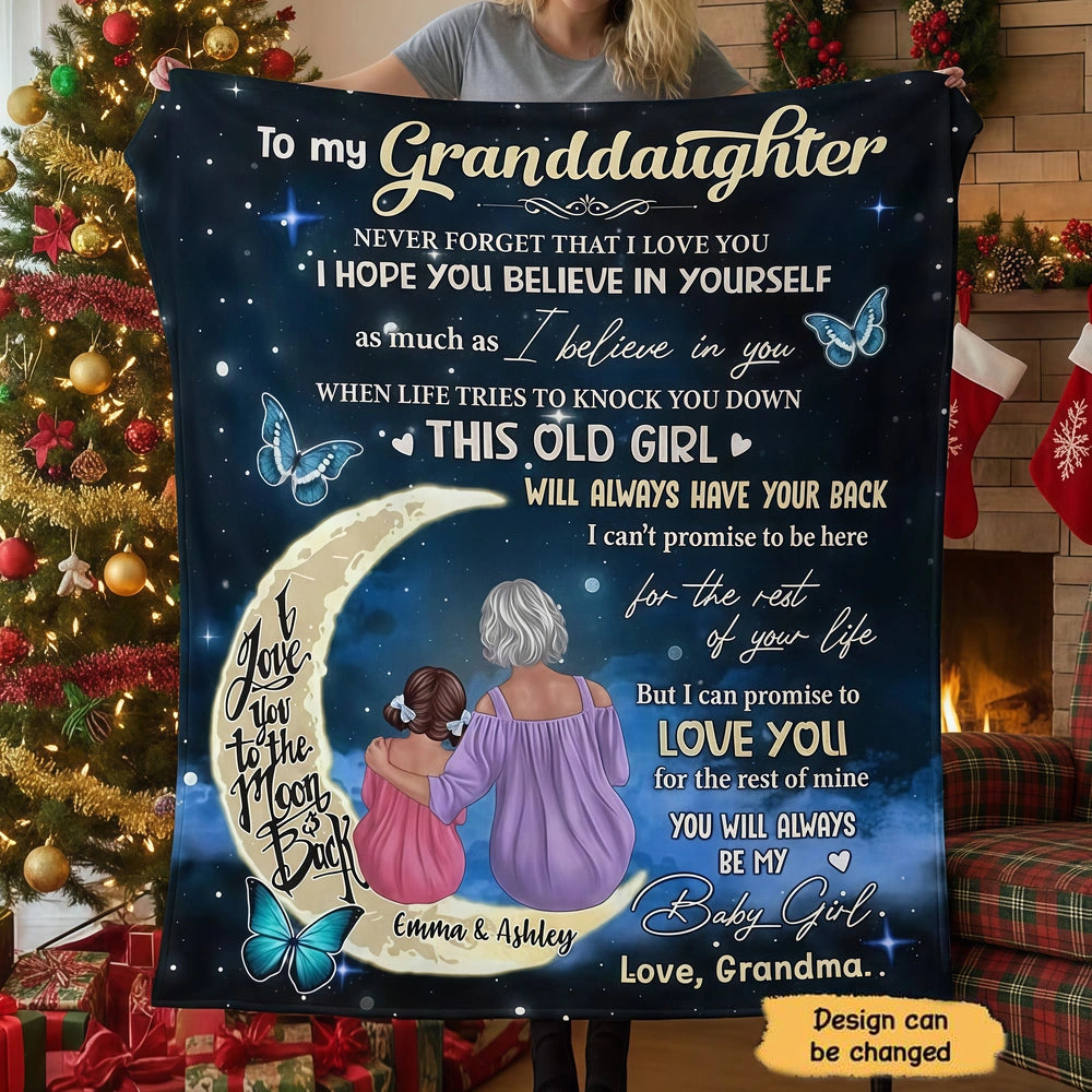 Personalized Granddaughter Blanket - Sentimental Gift for Christmas Pillow or Blanket MagicInPrints
