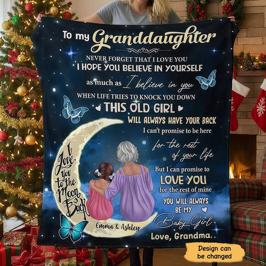 Personalized Granddaughter Blanket - Sentimental Gift for Christmas Pillow or Blanket MagicInPrints