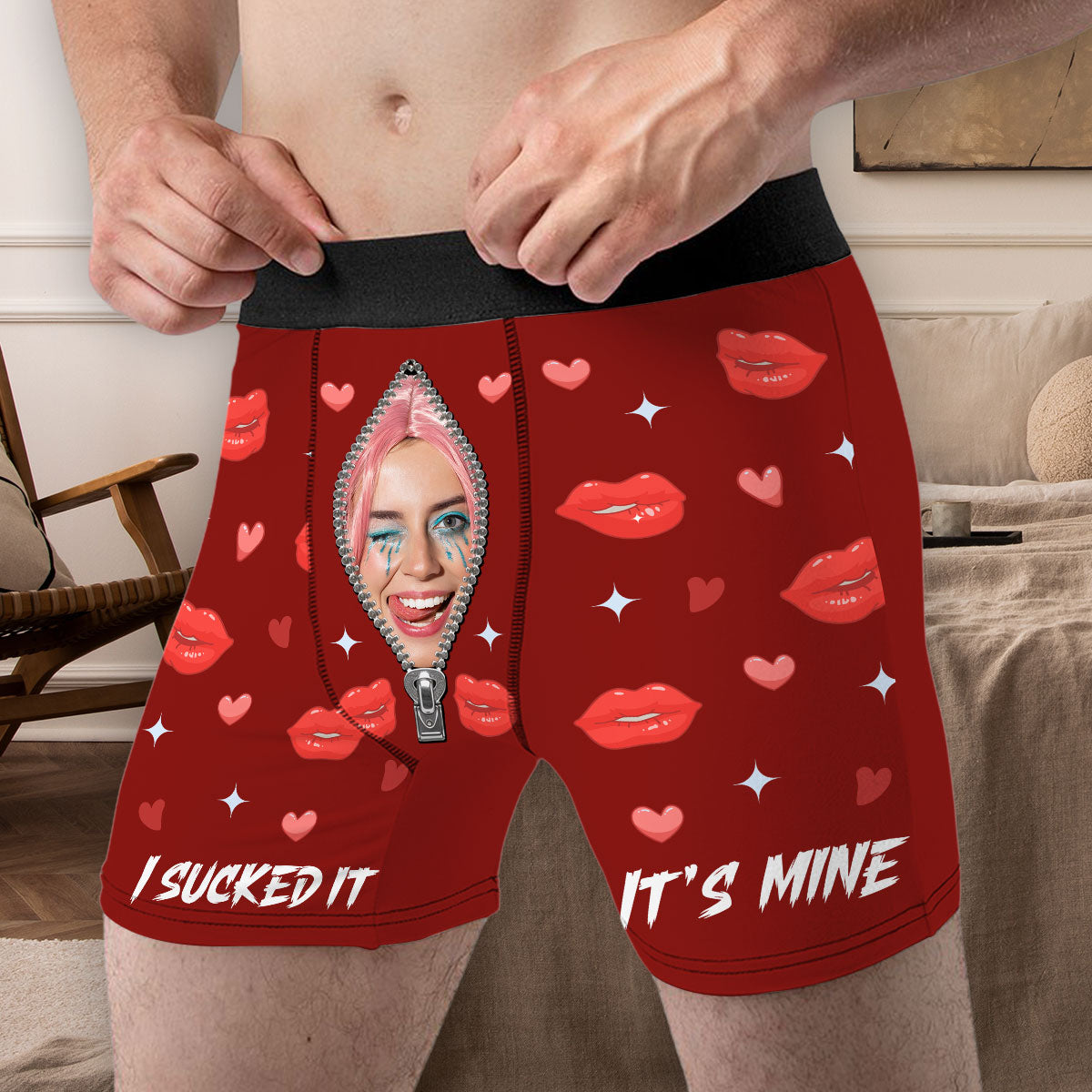 Personalized Men's Boxer Briefs for Couples - Fun Valentine's Day Gift Underwear MagicInPrints