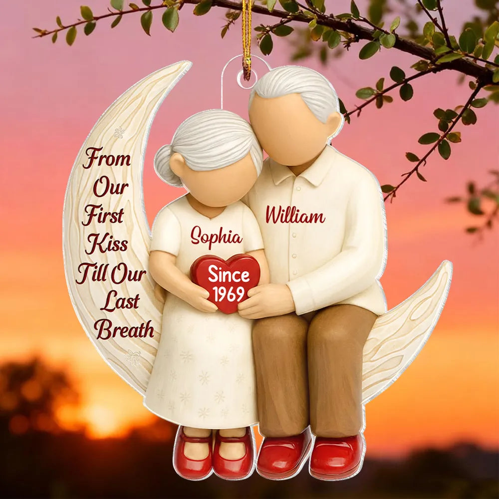 Personalized Couple Ornament for Seniors - Anniversary Keepsake Gift Ornament MagicInPrints