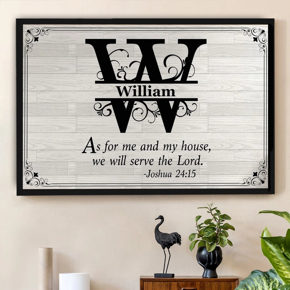 Personalized Family Name Wall Art for Home Decor - Religious Inspirational Quote Poster or Canvas MagicInPrints