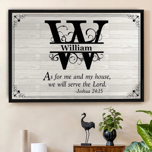 Personalized Family Name Wall Art for Home Decor - Religious Inspirational Quote Poster or Canvas MagicInPrints