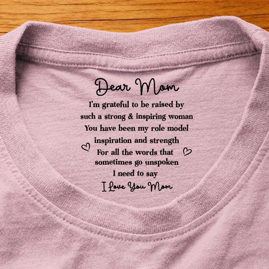 Personalized Women's T-Shirt for Mom - Heartfelt Message for Mother's Day Cloth MagicInPrints