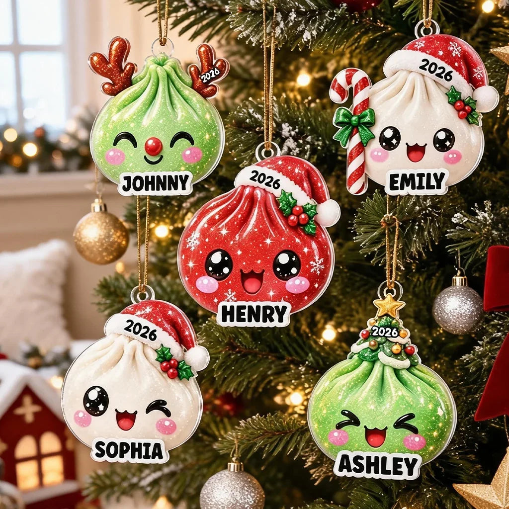 Personalized Dumpling Acrylic Ornament Creative Family Gift