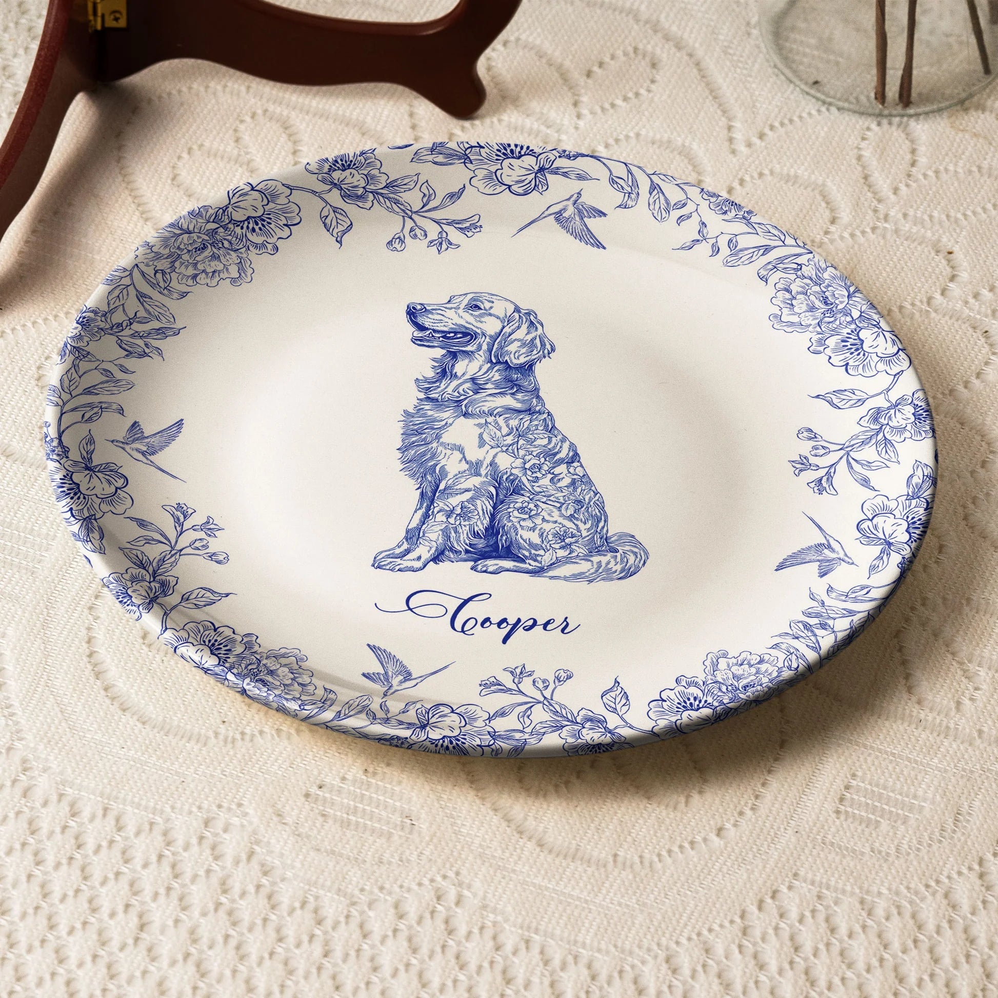 Personalized Dog Portrait Ceramic Plate for Pet Lovers - Home Decor Gift Plaque MagicInPrints