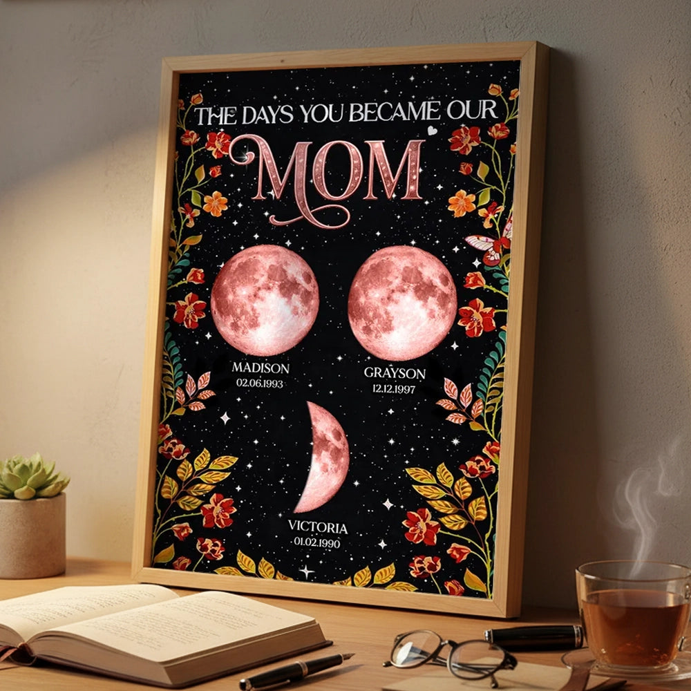 Personalized Moon Phase Print for Mom - Sentimental Gift for Mother's Day or Birthday Poster or Canvas MagicInPrints