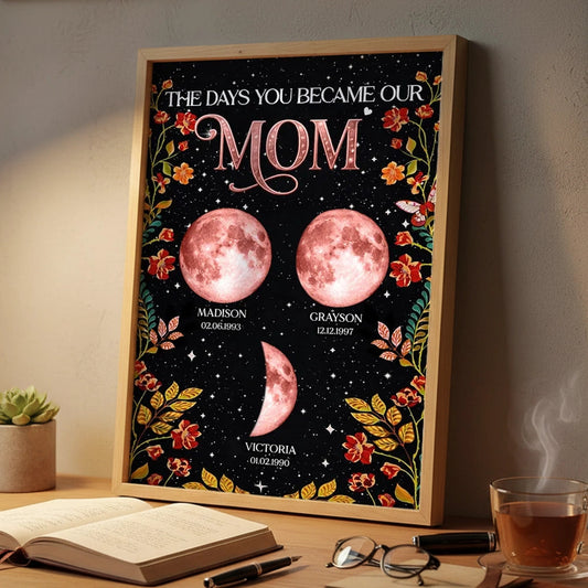 Personalized Moon Phase Print for Mom - Sentimental Gift for Mother's Day or Birthday Poster or Canvas MagicInPrints