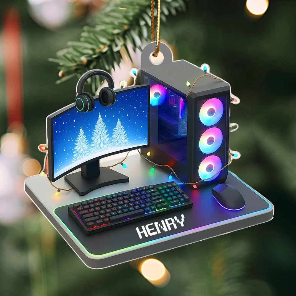 Personalized Gaming PC Ornament for Gamers - Holiday Decoration Ornament MagicInPrints