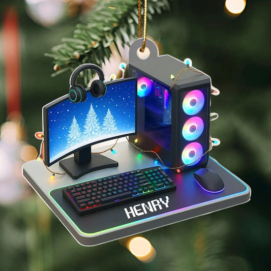 Personalized Gaming PC Ornament for Gamers - Holiday Decoration Ornament MagicInPrints