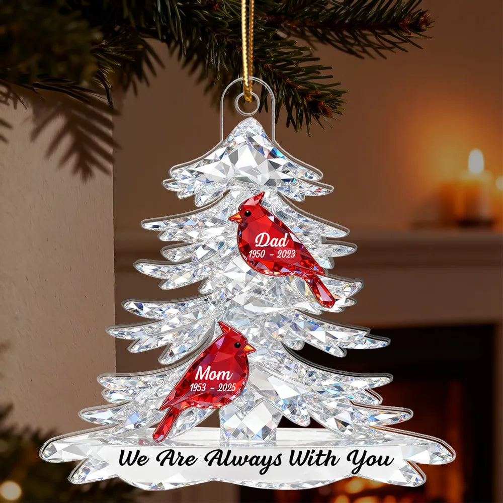 Personalized Memorial Crystal Ornament for Family - Christmas Tree Keepsake Ornament MagicInPrints