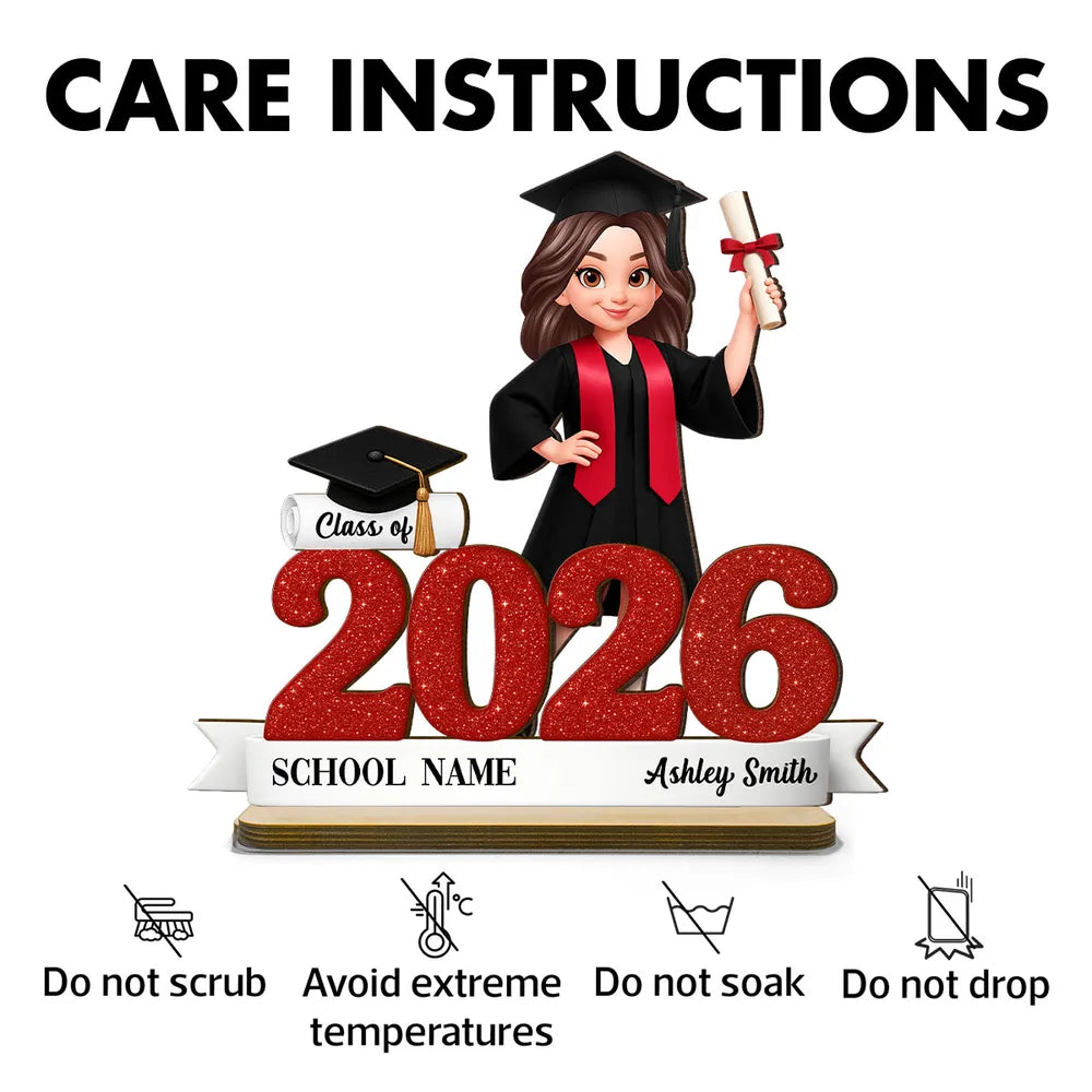 Custom Graduation Figurine Class of 2026 for Students - Personalized Keepsake Gift Plaque MagicInPrints