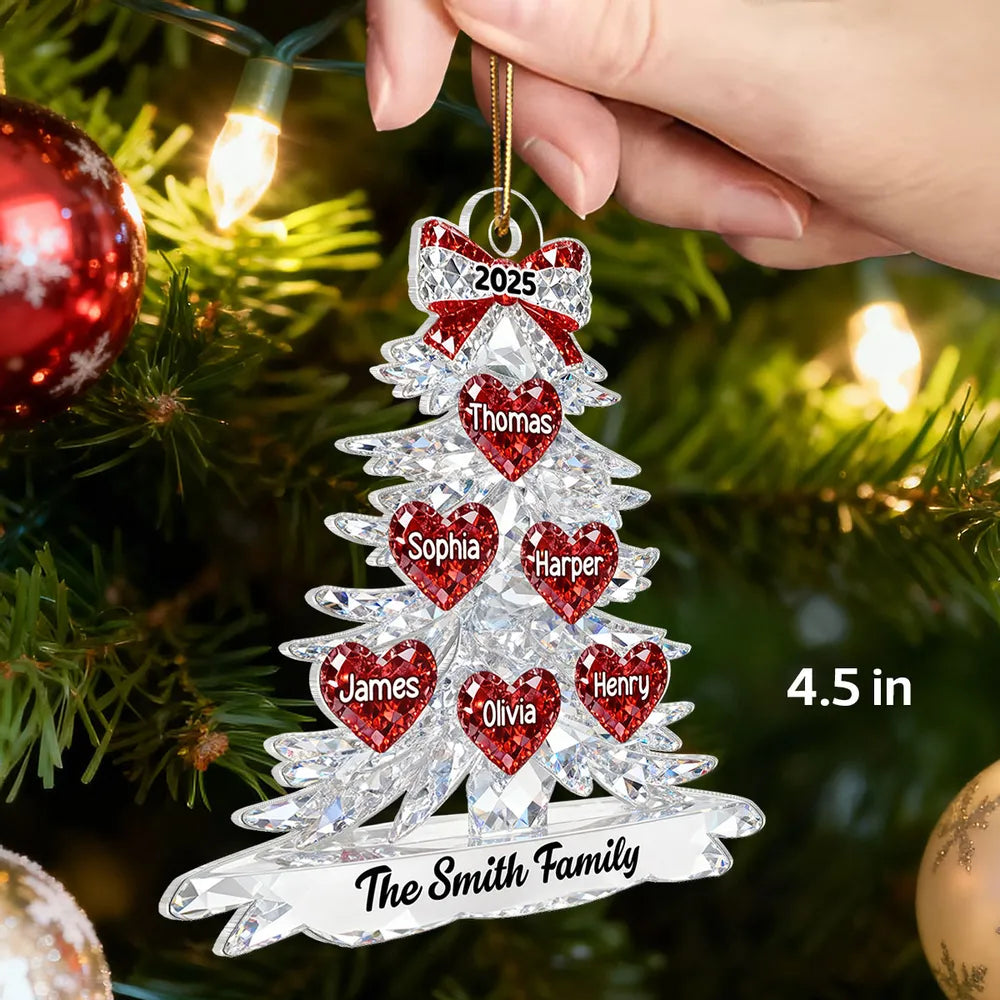 Personalized Family Christmas Tree Ornament with Names - Holiday Decoration Ornament MagicInPrints
